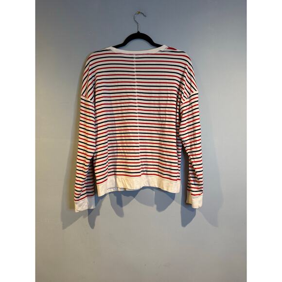 Vineyard Vines Striped Long Sleeve Top – Red, Navy & White – Size L - Picture 2 of 4